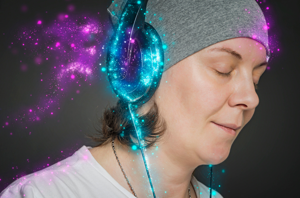 Listening to music